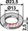 Skive Ø23,5x2,5xØ13