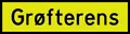 Skilt nr 808.715 MS R-kl 3 G/GR H=klmr Grøfterens