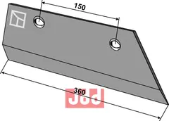 Forplogskjær 10mm - høyre Agrolux/Fiskars