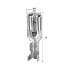 Kabelsko med mothake uisolert Hunndel 4.8mm | 100stk i pose