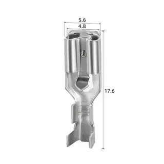Kabelsko med mothake uisolert Hunndel 4.8mm | 100stk i pose