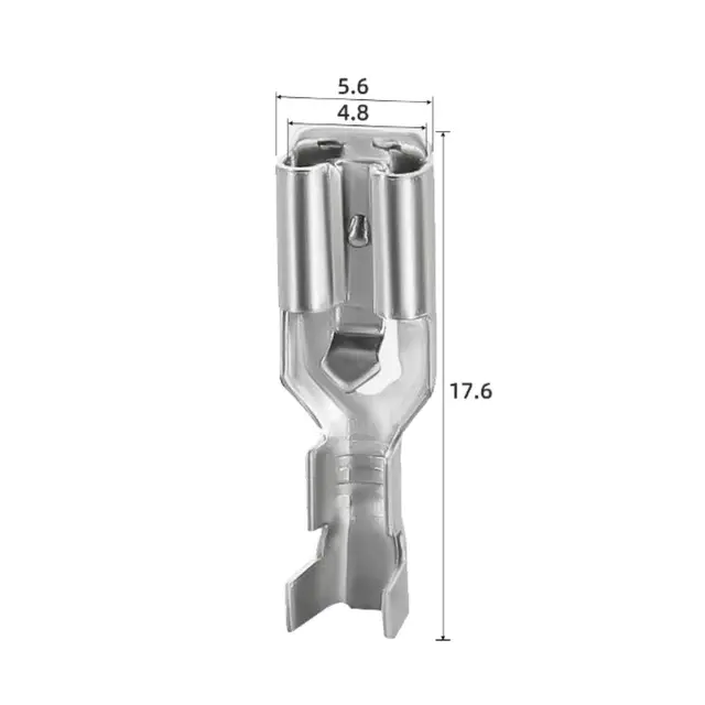 Kabelsko med mothake uisolert Hunndel 4.8mm | 100stk i pose 