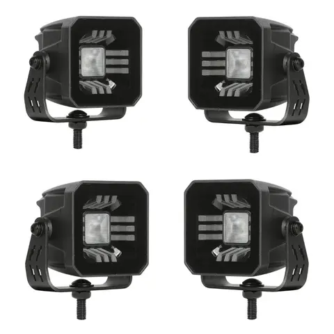 Arbeidslyspakke 4 stk Core 30 flood Med r&#248;dt/amber posisjonslys