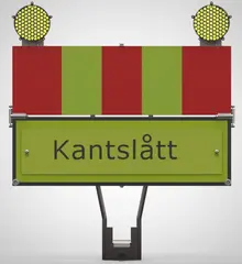 Hengslet Varselpanel 1200 Hengerfeste, LED Vekselblink