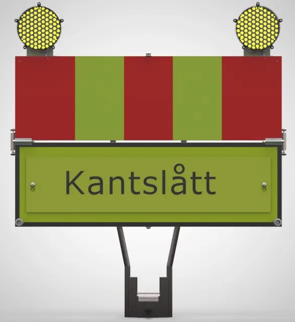 Hengslet Varselpanel 1200 Hengerfeste, LED Vekselblink 