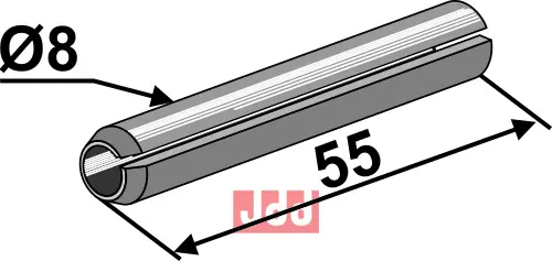 Hulllspendstift Ø8x55 - JDD Utstyr