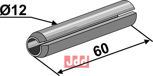 Hulllspendstift Ø12x60 - JDD Utstyr