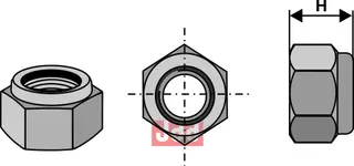 Låsemutter - M16x1,5 - 8,8