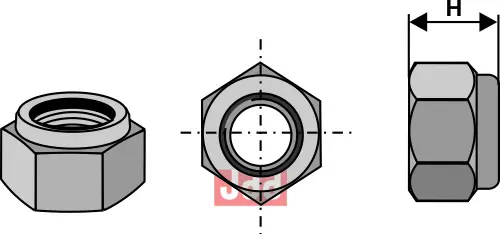 Låsemutter - M16x1,5 - 8,8 - JDD Utstyr