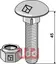 Bræddebolt M12x1,75x45 - 8.8 m. låsemutter
