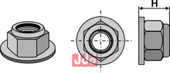 Låsemutter M20x1,5 - 10,9 m. polystop