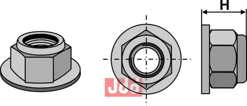 L&#229;semutter M20x1,5 - 10,9 m. polystop