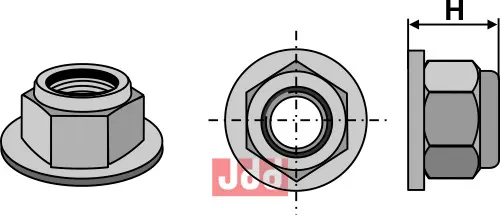 Låsemutter M20x1,5 - 10,9 m. polystop - JDD Utstyr