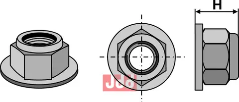 L&#229;semutter M14x1,5 - 10,9 m. polystop