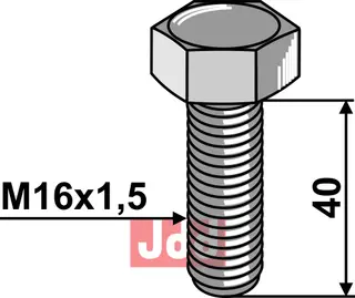 Bolt M16x1,5x40 - 10.9