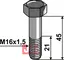 Bolt M16x1,5x45 - 12.9