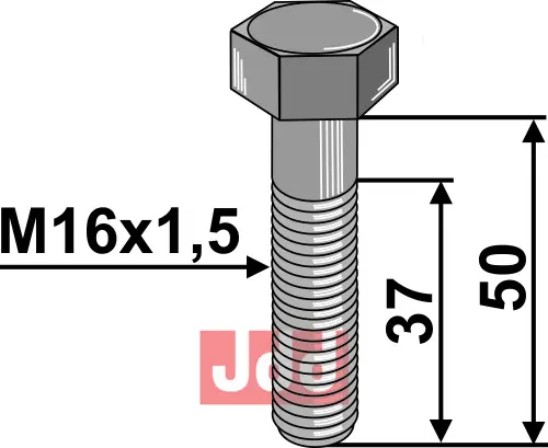 Bolt M16x1,5x50 - 12.9 - JDD Utstyr