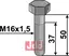 Bolt M16x1,5x50 - 12.9 Bucher