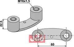 SpændeMutter  M16x1,5 Maschio / Gaspardo