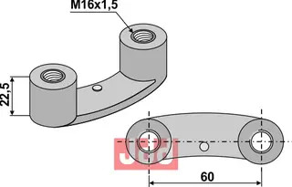 SpændeMutter  M16x1,5 Maschio / Gaspardo