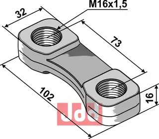 BøyleMutter - M16x1,5 Lemken