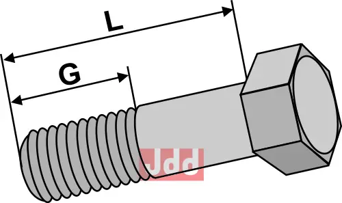 Bolt M18x1,5x55 - 10.9 - JDD Utstyr