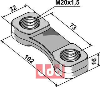 SpændeMutter  M20x1,5 Lemken