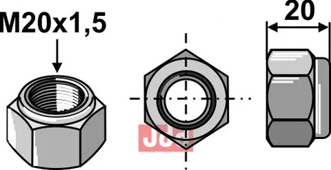 L&#229;semutter - M20x1,5 - 10.9
