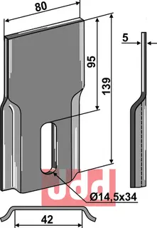 Avskraper for pakkevalse Feraboli/Vicon