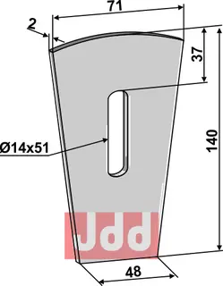 Avskraper for pakkevalse Kuhn/Nodet