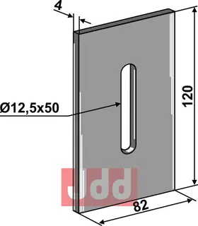 Avskraper for pakkevalse Kverneland/Maletti