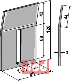 Avskraper for pakkevalse Kverneland/Maletti