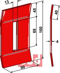 Avskraper for pakkevalse Kverneland/Maletti