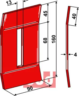 Avskraper for pakkevalse Kverneland/Maletti