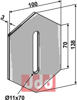 Avskraper for pakkevalse Lely