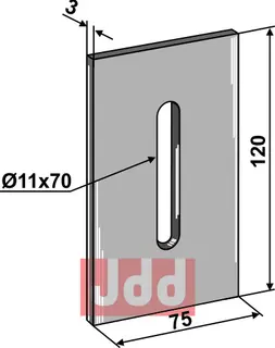 Avskraper for pakkevalse Lely