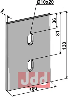 Avskraper for pakkevalse Lely