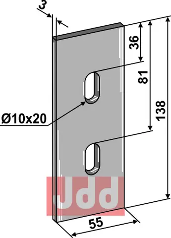 Avskraper for pakkevalse Lely