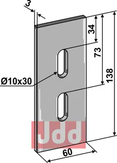 Avskraper for pakkevalse Lely