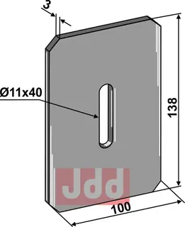 Avskraper for pakkevalse Lely