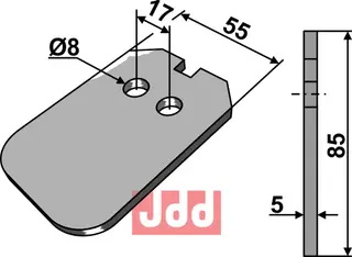 Avskraper for pakkevalse Lemken