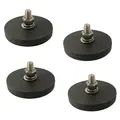4 stk gummiert magnet 42 kg styrke M8 Stort bruksområdet |Med M8 bolt tapp
