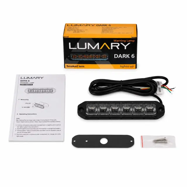 Lumary Dark 6 LED Dual varsellys LED Sotet Orange og hvitt  lys 