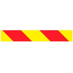 15cm Refleksfolie kl.3G gul - rød høyre til ploger container og lignende