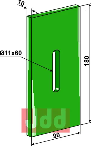 Greenflex avskraper til Amazone Hole: 11x60, Lengde: 180