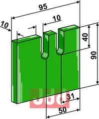 Greenflex plastikk avskraper for pakkevalse