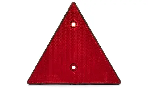 15cm rød trekant refleks til tilhenger Brukes på henger | Lastebil | Landbruk