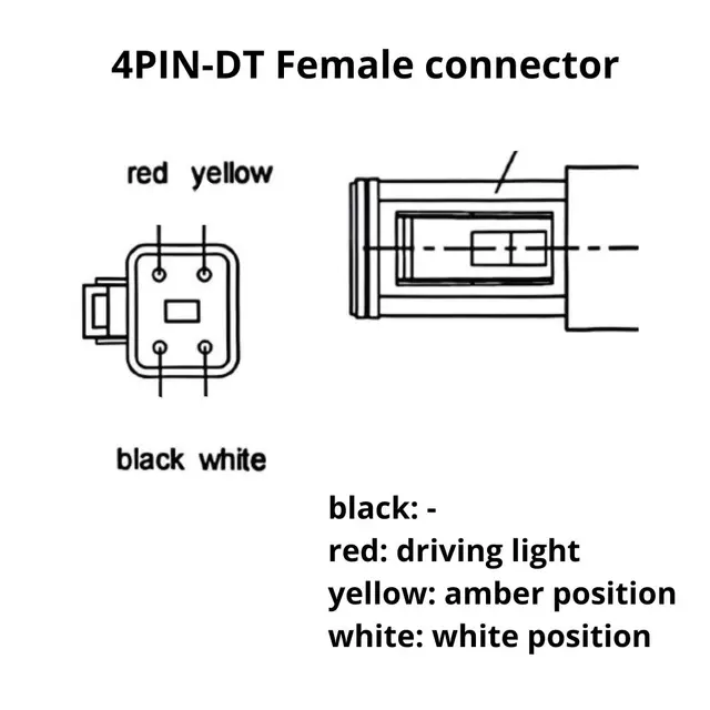 Kabelsett med 2 stk DT-4PIN 110W totalt 