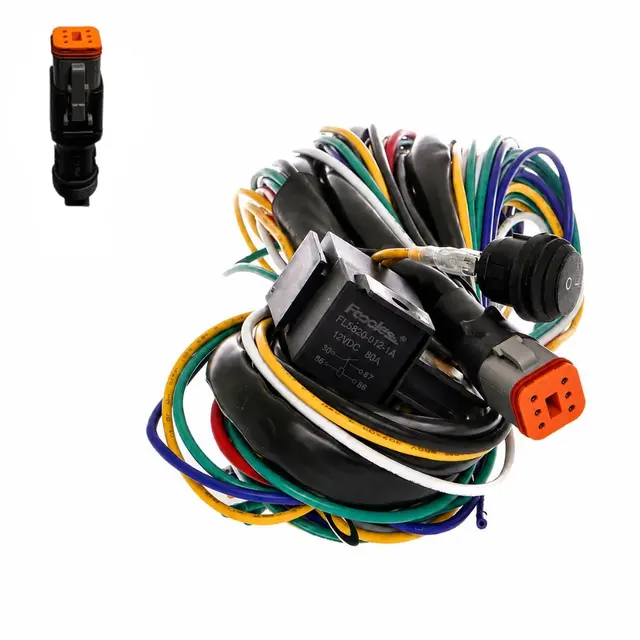 Kabelsett med 6pin  DT kontakt 1 stk DT6 kontaklt for pos og varsellys 