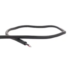 Rund sort kabel 2 x 0.75mm² ledere pris pr meter